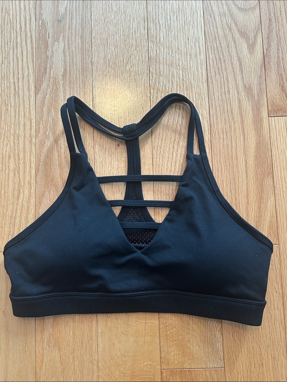 ZYIA Black Strappy Racerback Sports Bra